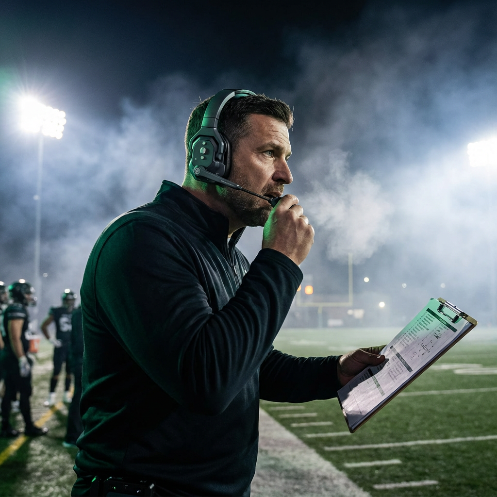 Coach on the sideline